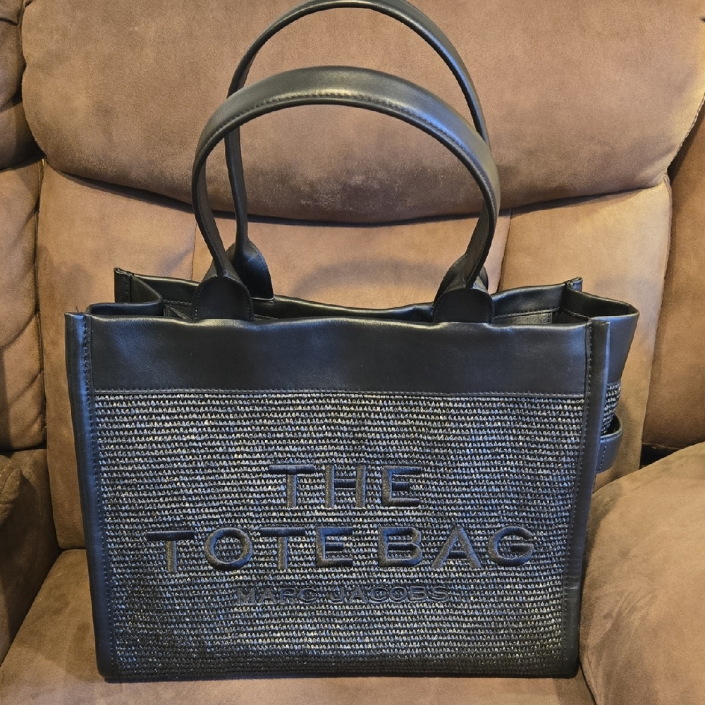Marc Jacobs Black and Gray Tote Bag